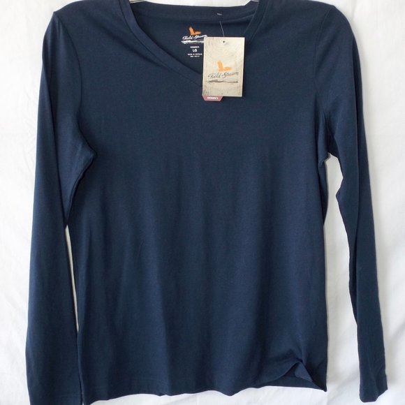 New Long Sleeve Tee from Field & Stream, V Neck, Blue, Size Large - Picture 7 of 10
